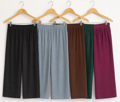 M Y Textile Regular Fit Women Multicolor Trousers