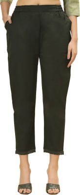 Bottoms.love Regular Fit Women Dark Green Trousers