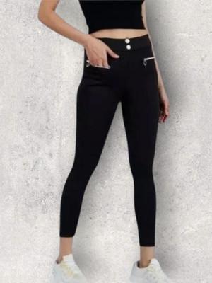 Classy creations Comfort Fit Women Black Trousers