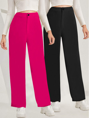 Toochki Relaxed Women Black Trousers