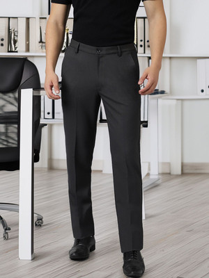 SUBTRACT Slim Fit Men Grey Trousers