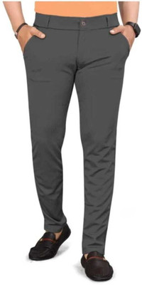 Shreyannk Slim Fit Men Grey Trousers
