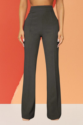 AKOTTY Comfort Fit, Regular Fit Women Grey Trousers