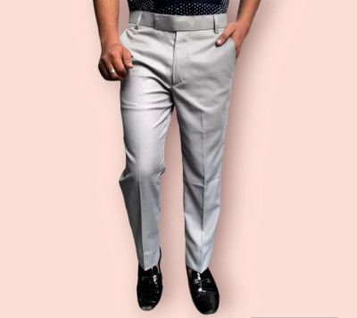 PS Veesha Regular Fit Men Grey Trousers