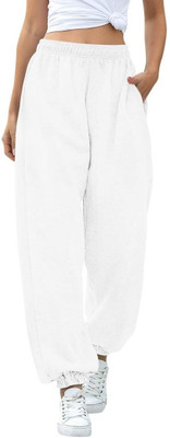 Q-Rious Relaxed Women White Trousers