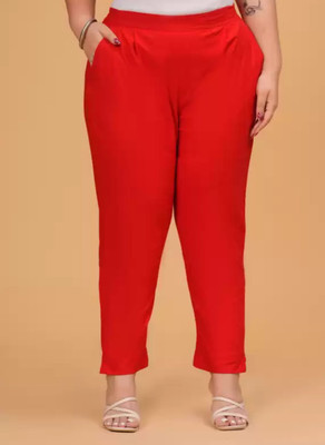 HouseOfCommon Regular Fit Women Red Trousers