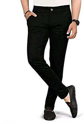 jenny Texofab Regular Fit Men Black Trousers