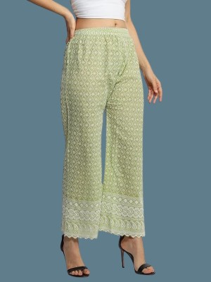 SR Collection Regular Fit Women Green Trousers