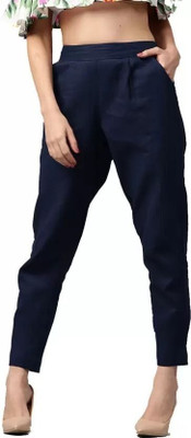 HouseOfCommon Comfort Fit Women Dark Blue Trousers