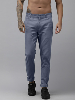 Roadster Slim Fit Men Grey Trousers