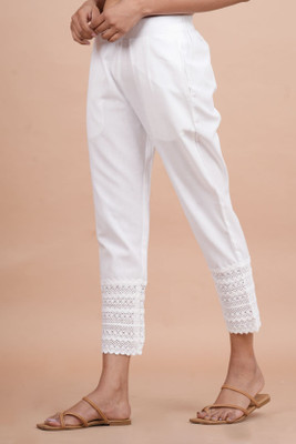 AlkaCreation Regular Fit Women White Trousers