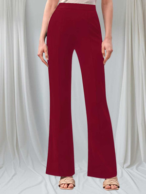 Tiki Tees Regular Fit Women Red Trousers