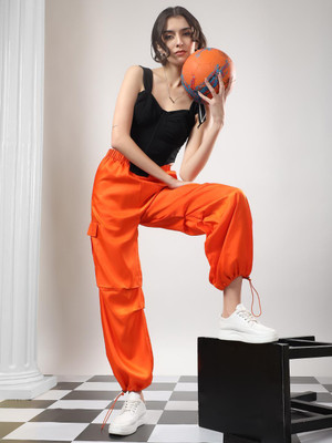 KOTTY Relaxed Women Orange Trousers