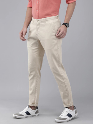 FUBAR Slim Fit Men Beige Trousers
