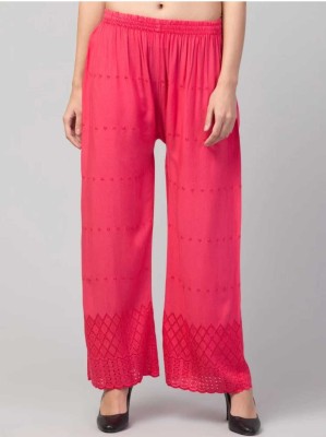 CROWNKING Regular Fit Women Pink Trousers