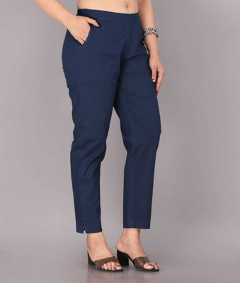 Avigat Regular Fit Women Blue Trousers