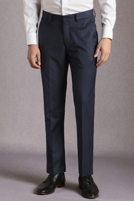 LOUIS PHILIPPE Slim Fit Men Dark Blue Trousers