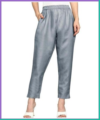 Zimexa Slim Fit Women Grey Trousers