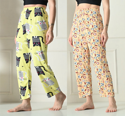 GLADLY Straight Fit Women Yellow, Beige Trousers
