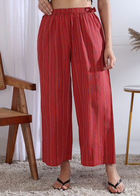 KANCHUK Regular Fit Women Red Trousers