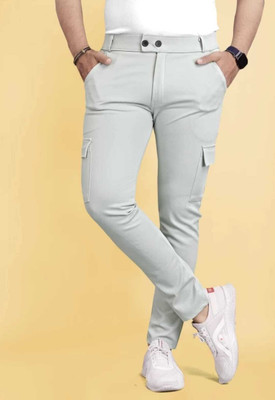 TopQore Relaxed Men Silver Trousers