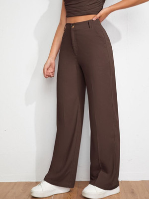 BLUELOCK Regular Fit Women Brown Trousers