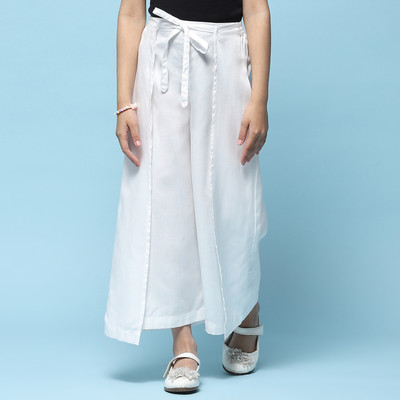 BIBA Relaxed Girls White Trousers