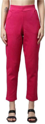 SBJK Straight Fit Women Pink Trousers