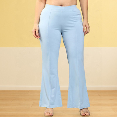 nitafashion Loose Fit Women Light Blue Trousers