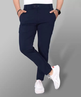 STYROVA Solid Men Blue Track Pants