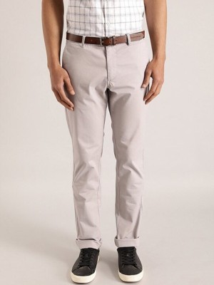 INDIAN TERRAIN Slim Fit Men Grey Trousers