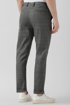 PETER ENGLAND Regular Fit Men Grey Trousers
