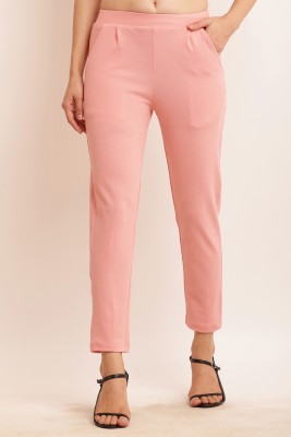 Bright Fly Straight Fit Women Pink Trousers