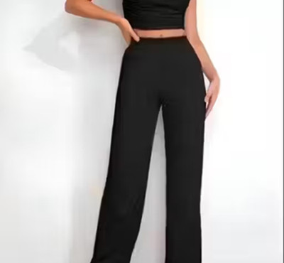 Dervishi Regular Fit Women Black Trousers