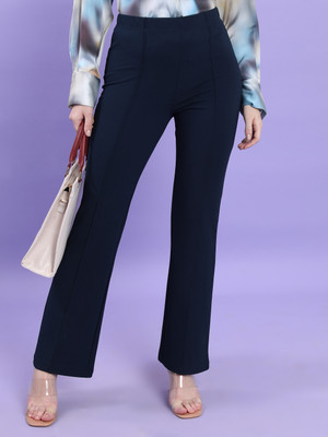 Tokyo Talkies Regular Fit Women Dark Blue Trousers