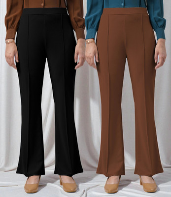 GATIMAN Regular Fit Women Brown Trousers