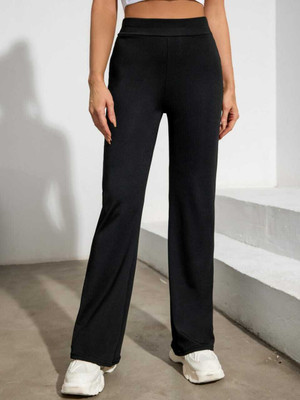 Siphon Regular Fit Women Black Trousers