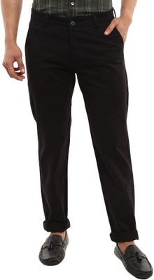 V-MART Regular Fit Men Black, Black Trousers