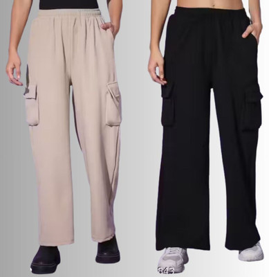 Alika Loose Fit Girls Grey, Black Trousers