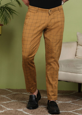 FUBAR Slim Fit Men Brown Trousers