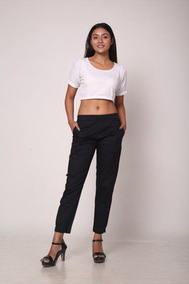 Kapokfashion Regular Fit Women Black Trousers