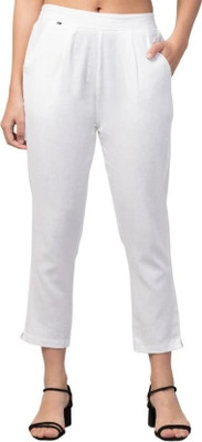 HouseOfCommon Regular Fit Women White Trousers