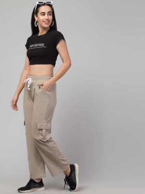 Affliliate Regular Fit, Comfort Fit, Relaxed Women Beige Trousers