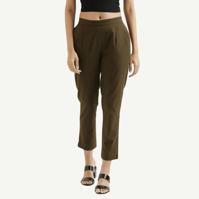 Skyago Regular Fit Women Grey Trousers