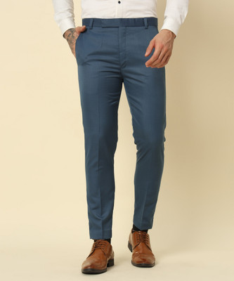 DRESSBASE Regular Fit Men Blue Trousers