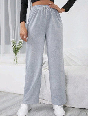 PERFETTE WOLLO Regular Fit Women Grey Trousers