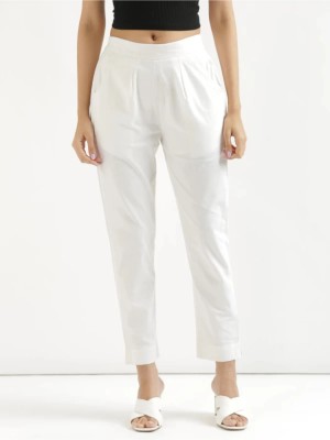 KGFONECLOTH Regular Fit Women White Trousers