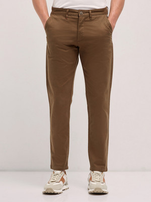 THE BEAR HOUSE Slim Fit Men Brown Trousers