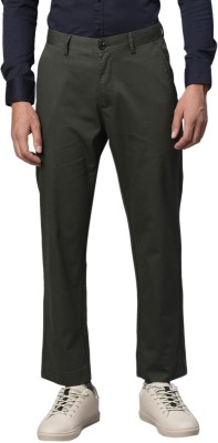 GLOBAL REPUBLIC Trouser for Women Stretchable Green Formal Pant for Office Wear with Regular Fit Men Green Trousers