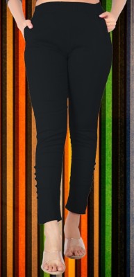 DEEPA ENTERPRISE Slim Fit Women Black Trousers